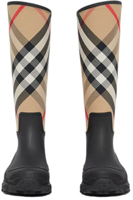 (Women) Burberry House Check-Panel Rain Boots 'Brown' 80419601 Lookbook (Women) Burberry House Check-Panel Rain Boots 'Brown' 80419601