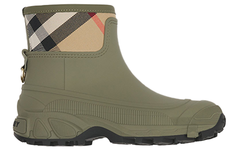 (W) Burberry House Check Panel Rain Boot 'Dark Fern Green' 圖 2