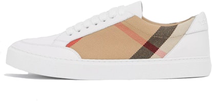 (Women) Burberry House Leather 'Checkered Patchwork White' 80243261 (Women) Burberry House Leather 'Checkered Patchwork White' 80243261