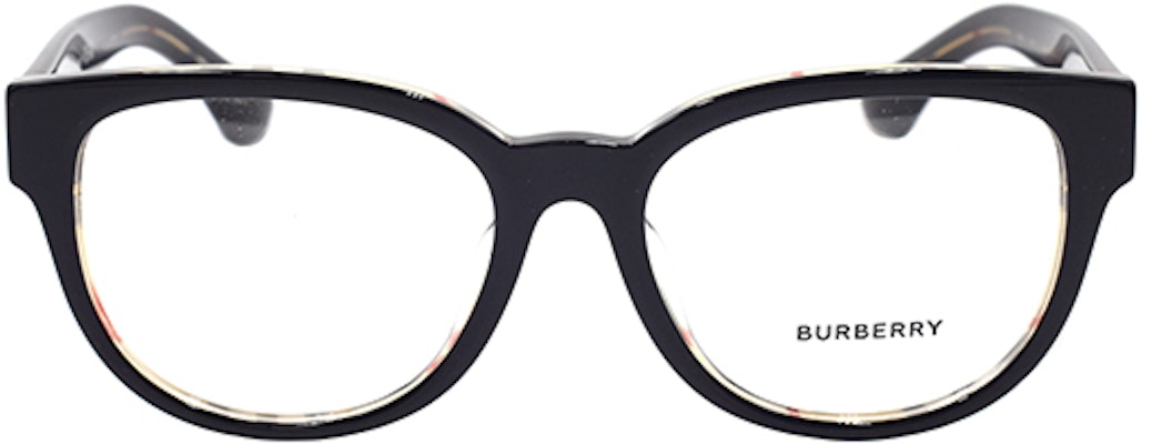 (Women) Burberry Icon Check Round Optical Glasses Women Black B2410-F-4121 Lookbook (Women) Burberry Icon Check Round Optical Glasses Women Black B2410-F-4121