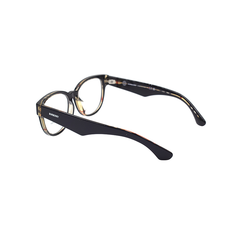 Shop (Women) Burberry Icon Check Round Optical Glasses Women Black B2410-F-4121
