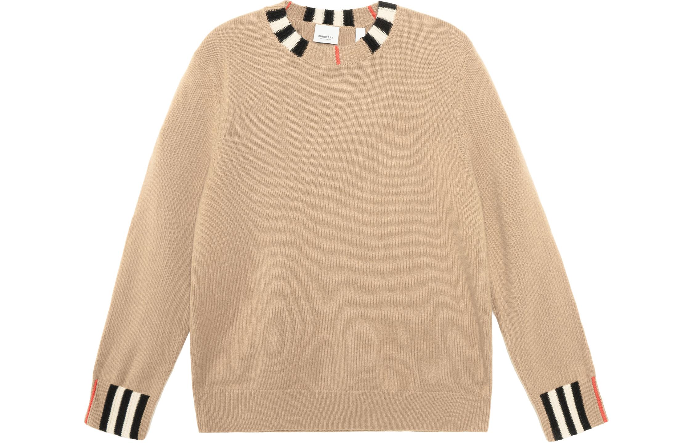 (Women) Burberry Icon Stripe Cashmere Sweater in Archive Beige 80203911