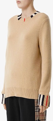 (W) バーバリー アイコン ストライプ カシミア セーター アーカイブ ベージュ 80203911 Shop (W) バーバリー アイコン ストライプ カシミア セーター アーカイブ ベージュ 80203911