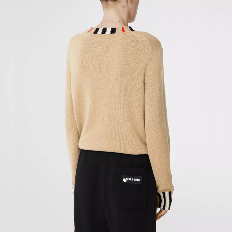 Purchase (W) バーバリー アイコン ストライプ カシミア セーター アーカイブ ベージュ 80203911