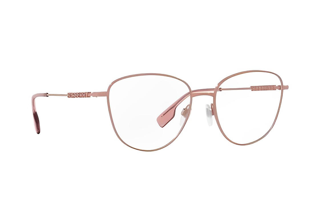 Lookbook (W) Kacamata Optik Alloy Burberry Wanita Pink Logo Samping. BE13761343