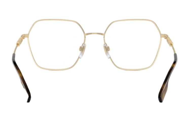 Shop (W) Burberry金色不規則鏡框女眼鏡，附品牌標誌設計。 BE13811109