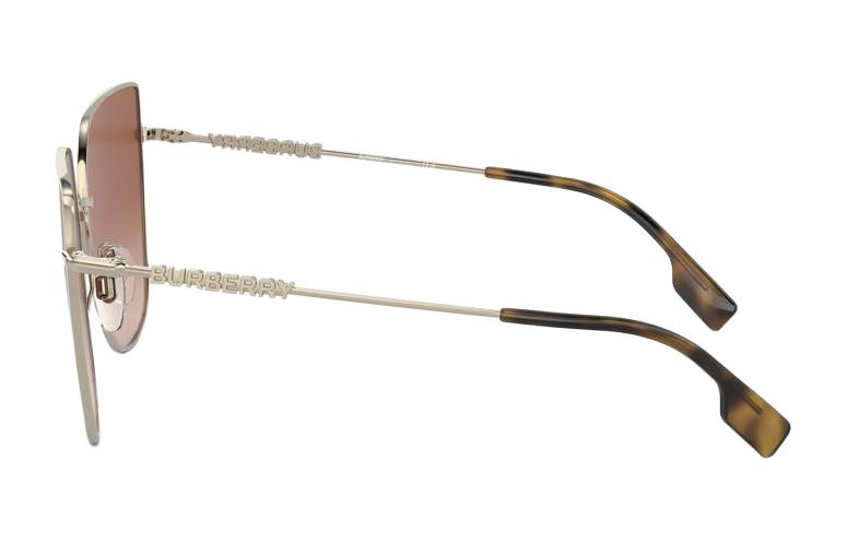 (Women) Burberry Irregular Gold Sunglasses for Women with Letter Logo on Temples. 0BE3143110913 圖 5