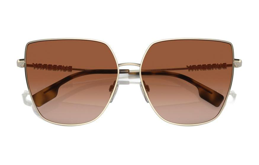 (Women) Burberry Irregular Gold Sunglasses for Women with Letter Logo on Temples. 0BE3143110913 圖 6
