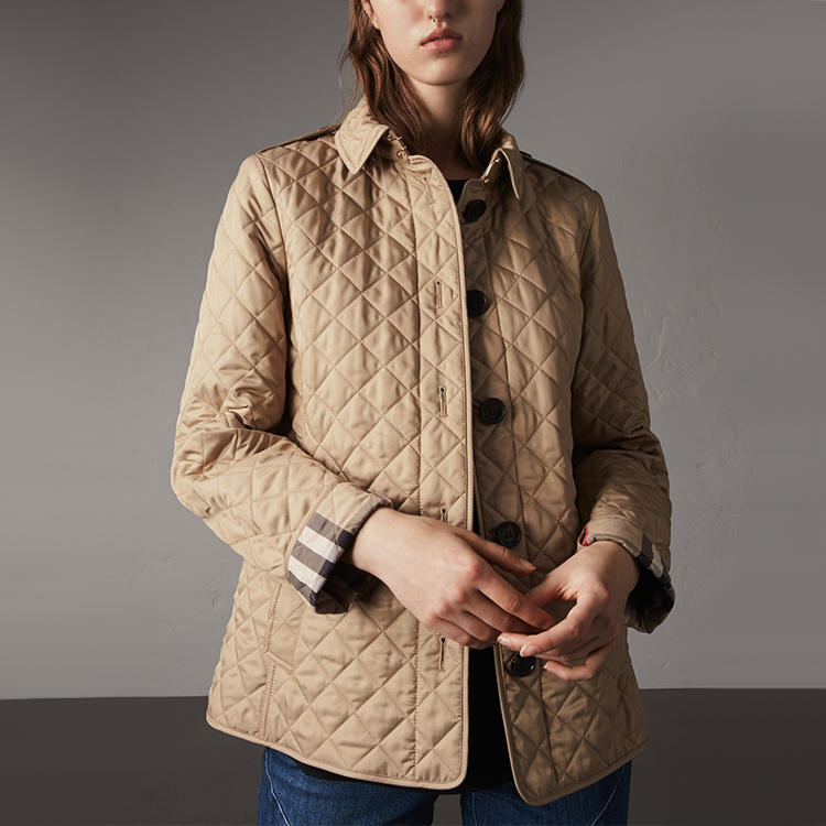 (Women) Burberry Khaki Single-Breasted Jacket 80213621 圖 3