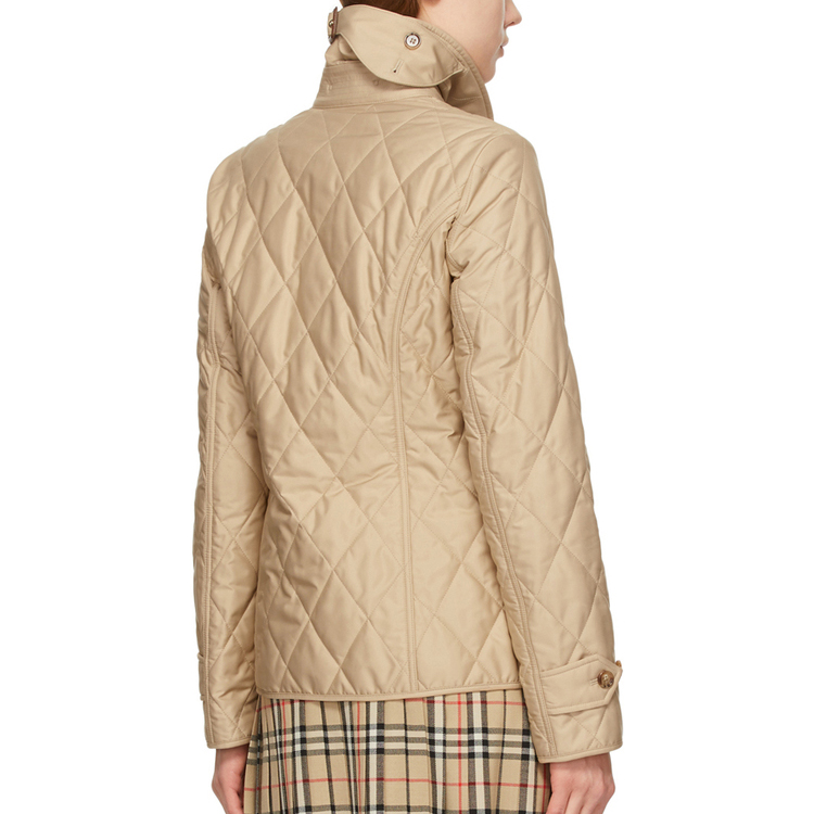 (Women) Burberry Khaki Single-Breasted Long Sleeve Cotton Jacket 80233211 圖 6