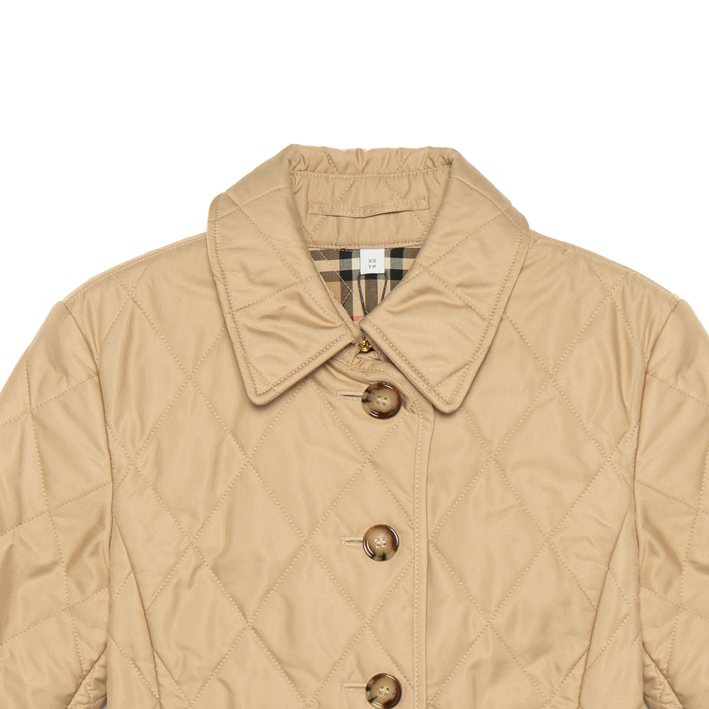 (Women) Burberry Khaki Single-Breasted Long Sleeve Cotton Jacket 80233211 圖 8