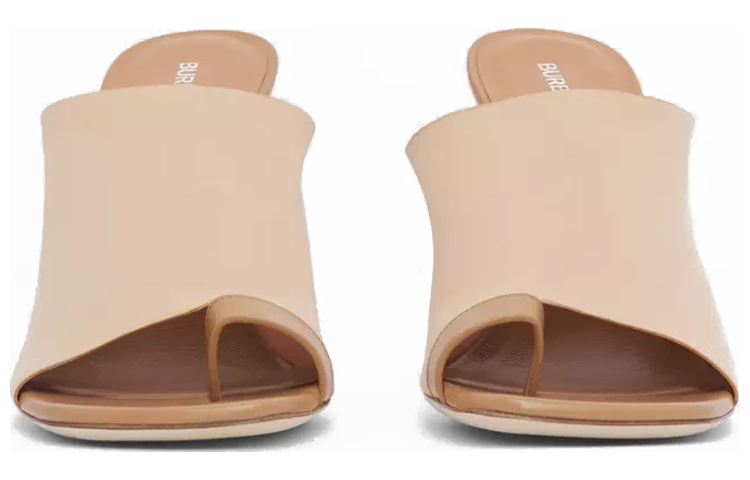 Order (W) バーバリー ニット&レザー ミュール (ベージュ) 80526181