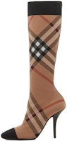 (Women) Burberry Knit Check High-Top Boot 'Black' 80478191 (Women) Burberry Knit Check High-Top Boot 'Black' 80478191
