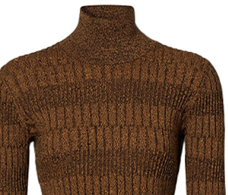 (W) Suéter Burberry de punto cuello alto en naranja brillante. 80363021 Details for (W) Suéter Burberry de punto cuello alto en naranja brillante. 80363021