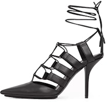 (Women) Burberry Lace-Up Cut-Out Leather High Heels 'Black' 80419481 (Women) Burberry Lace-Up Cut-Out Leather High Heels 'Black' 80419481