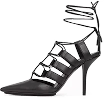 (Women) Burberry Lace-Up Cut-Out Leather High Heels 'Black' 80419481 (Women) Burberry Lace-Up Cut-Out Leather High Heels 'Black' 80419481