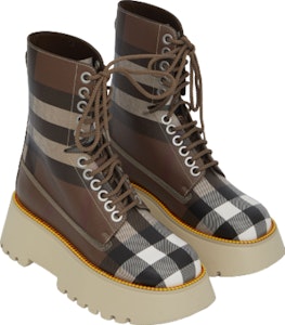 (W) Burberry Sepatu Boot Pendek Tali 'Fashion Cokelat Kemerahan' 80608141 Lookbook (W) Burberry Sepatu Boot Pendek Tali 'Fashion Cokelat Kemerahan' 80608141