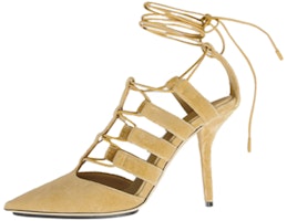 (Women) Burberry Lace Velvet Lace Pointed High Heels 'Beige' 80428111 (Women) Burberry Lace Velvet Lace Pointed High Heels 'Beige' 80428111