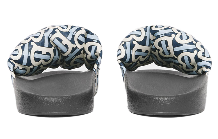 (W) Burberry Lamb Leather Slippers 'Cobalt Blue Monogram' 圖 5