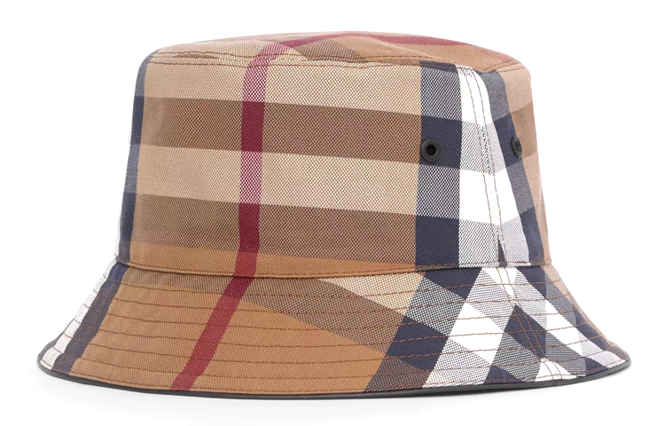 (Women) Burberry Large Check Cotton Bucket Hat. 80416161 圖 4