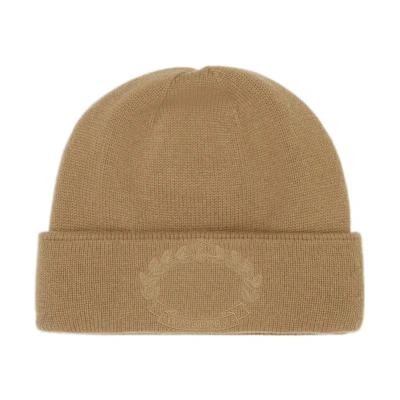 (Women) Burberry Leaf Emblem Cashmere Knit Beanie Brown. 80644761