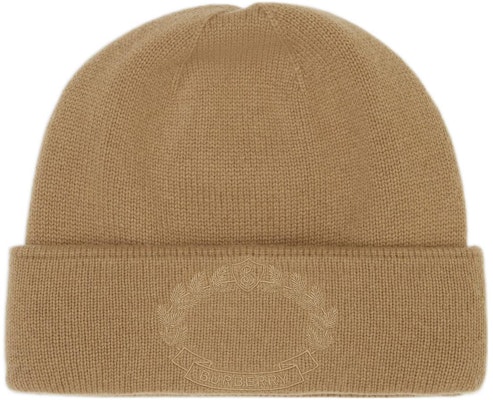 (W) Burberry Topi Beanie Kasmir Emblem Daun Coklat. 80644761 Order (W) Burberry Topi Beanie Kasmir Emblem Daun Coklat. 80644761