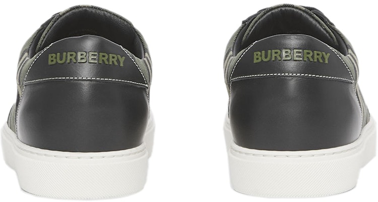 (W) Burberry Kulit dan Katun Kotak 'Hijau Militer' 80421691 Purchase (W) Burberry Kulit dan Katun Kotak 'Hijau Militer' 80421691
