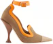 Order (Women) Burberry Leather and Fabric Pointed Toe High Heels 'Brown Fashion' 8019976