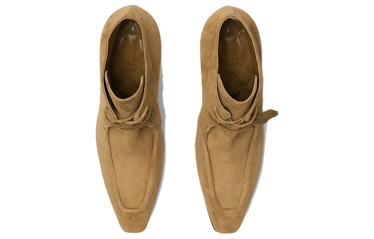 (W) Burberry Leather Ankle Boot 'Elegant Casual Jute Yellow' 圖 2