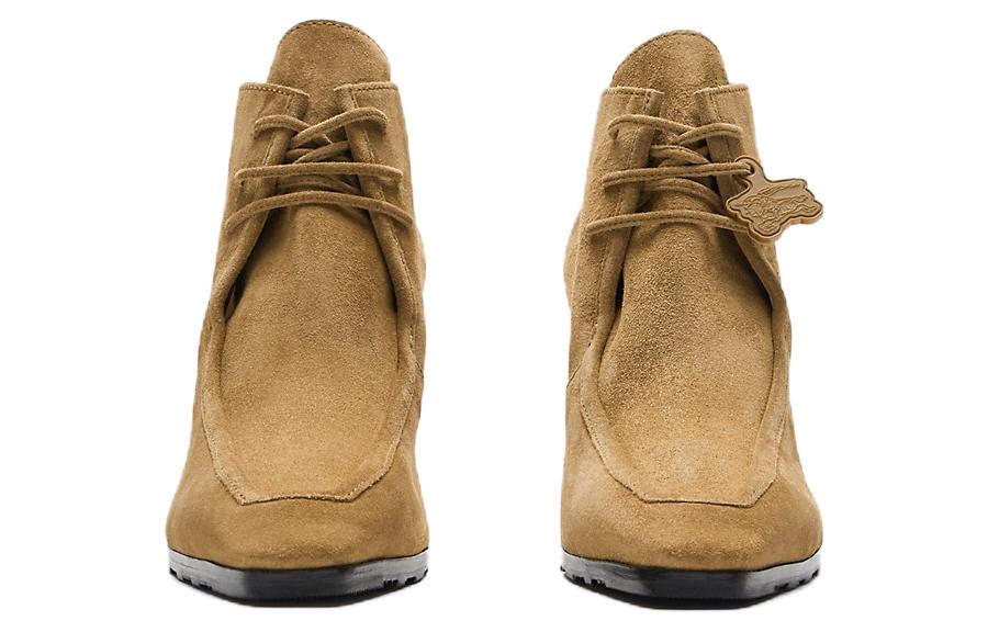 (W) Burberry Leather Ankle Boot 'Elegant Casual Jute Yellow' 圖 3