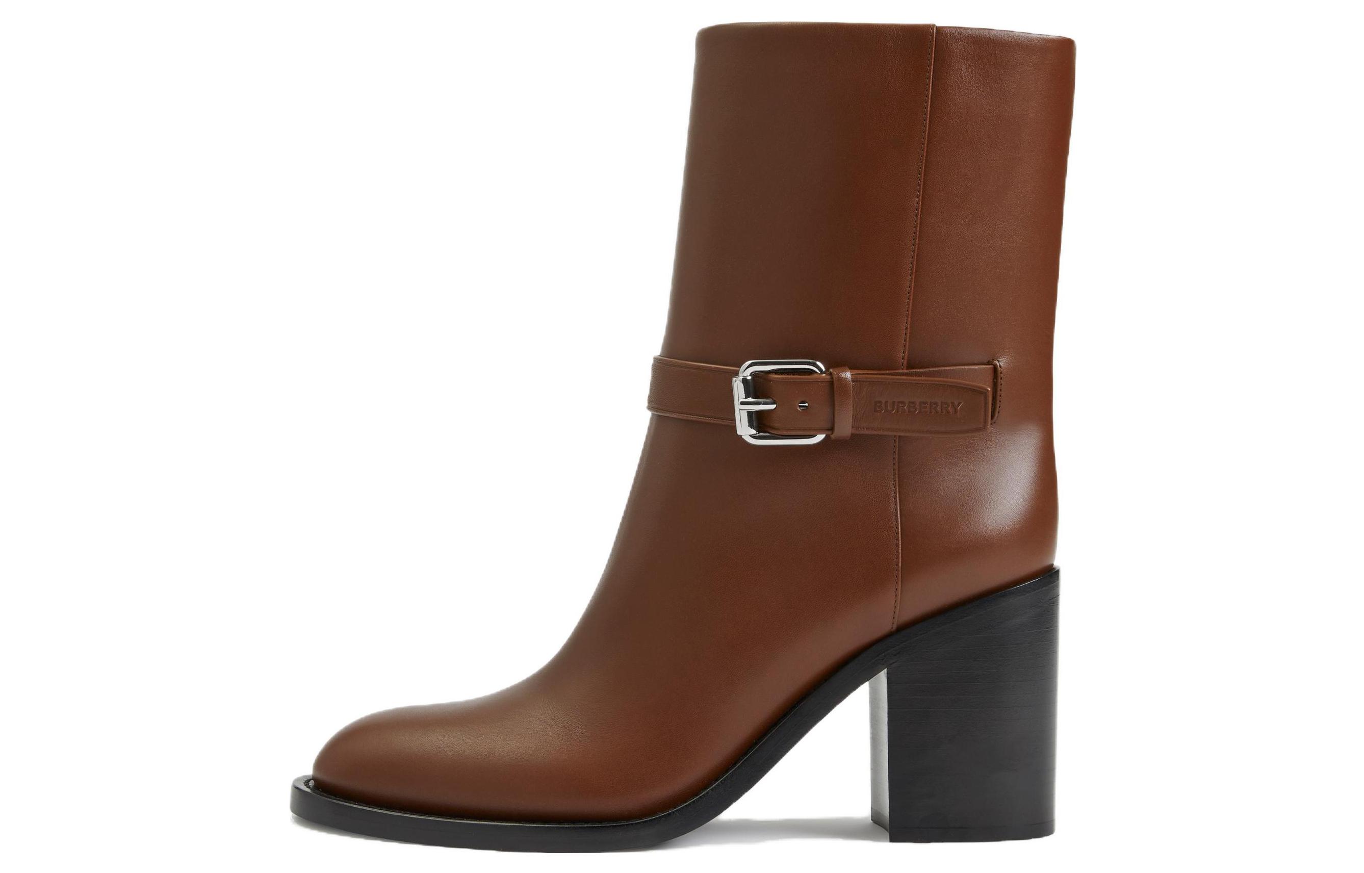 (Women) Burberry Leather Ankle Boot 'Pinecone Brown' 80707171