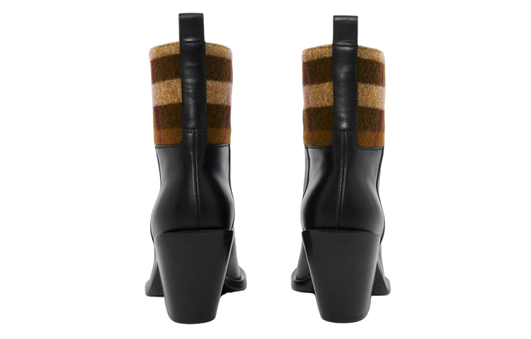 (W) Burberry Leather Ankle Boot 'Simple Fashion Black' 圖 4