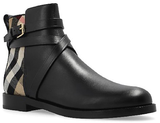 (W) 버버리 체크 가죽 앵클 부츠 80568191 Lookbook (W) 버버리 체크 가죽 앵클 부츠 80568191