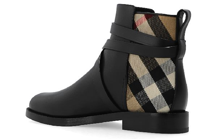 Shop (W) 버버리 체크 가죽 앵클 부츠 80568191