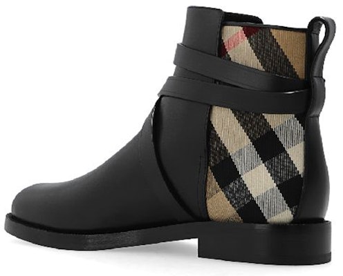 (W) 버버리 체크 가죽 앵클 부츠 80568191 Shop (W) 버버리 체크 가죽 앵클 부츠 80568191