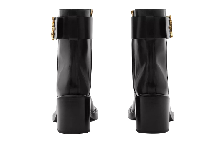(W) Burberry Leather Ankle Boots 'Black Signature Check' 圖 5