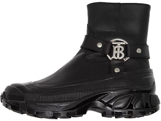 (Women) Burberry Leather Ankle Boots with Monogram Motif Buckle 'Black' 80250331 Buy (Women) Burberry Leather Ankle Boots with Monogram Motif Buckle 'Black' 80250331