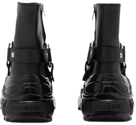 (Women) Burberry Leather Ankle Boots with Monogram Motif Buckle 'Black' 80250331 Shop (Women) Burberry Leather Ankle Boots with Monogram Motif Buckle 'Black' 80250331