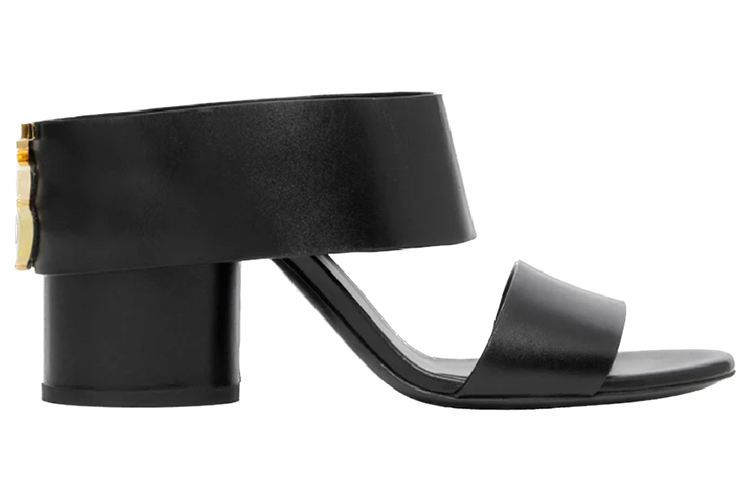 Order (W) Burberry Sandal Tumit Kulit 'Black Fashion' 80581531