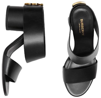(W) 버버리 블랙 가죽 블록힐 샌들 80581531 Shop (W) 버버리 블랙 가죽 블록힐 샌들 80581531