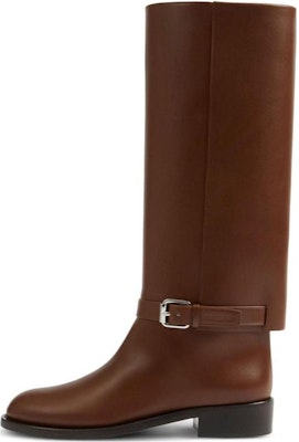 (Women) Burberry Leather Buckle-Embellished High-Top Boots 'Brown' 80707141 Buy (Women) Burberry Leather Buckle-Embellished High-Top Boots 'Brown' 80707141