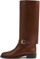 (Women) Burberry Leather Buckle-Embellished High-Top Boots 'Brown' 80707141 (Women) Burberry Leather Buckle-Embellished High-Top Boots 'Brown' 80707141