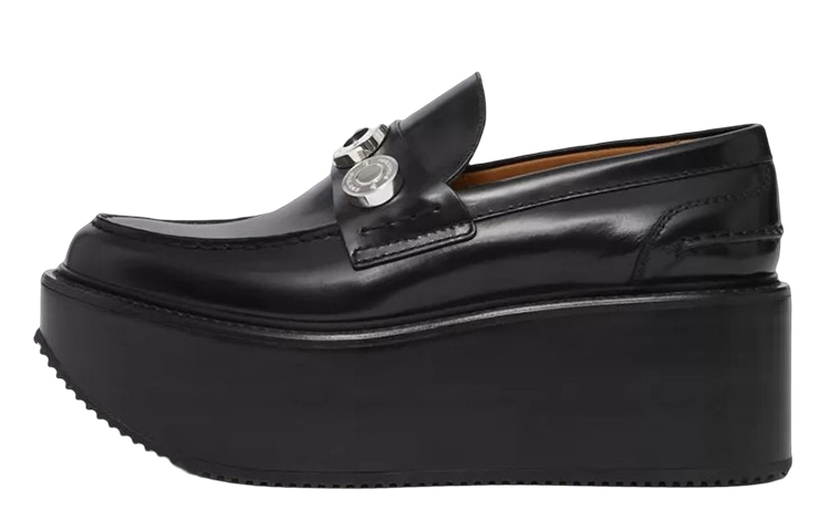 (Women) Burberry Leather Chain-Embellished Platform 'Black' 80563271