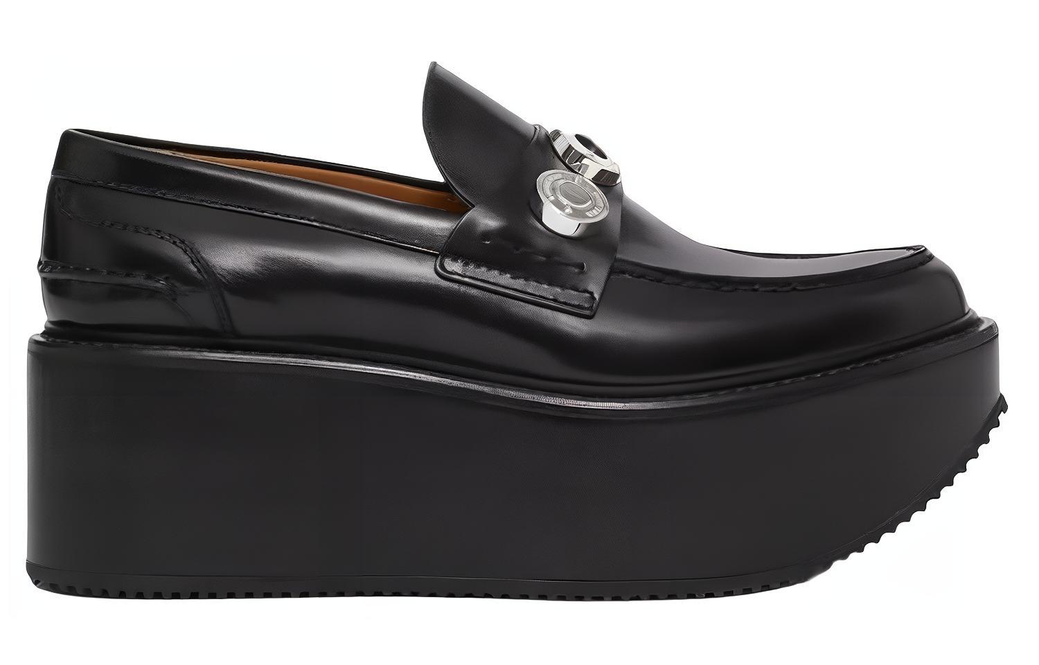 Order (W) Burberry Plataforma de Cuero con Cadena 'Negro' 80563271