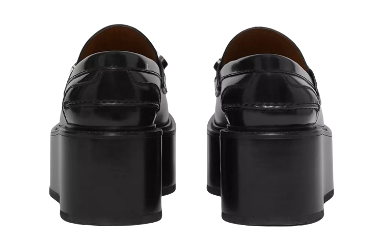 Shop (W) Burberry Plataforma de Cuero con Cadena 'Negro' 80563271