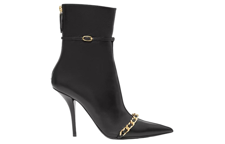 (W) Burberry Leather Chain Detail Boot 'Black' 圖 2