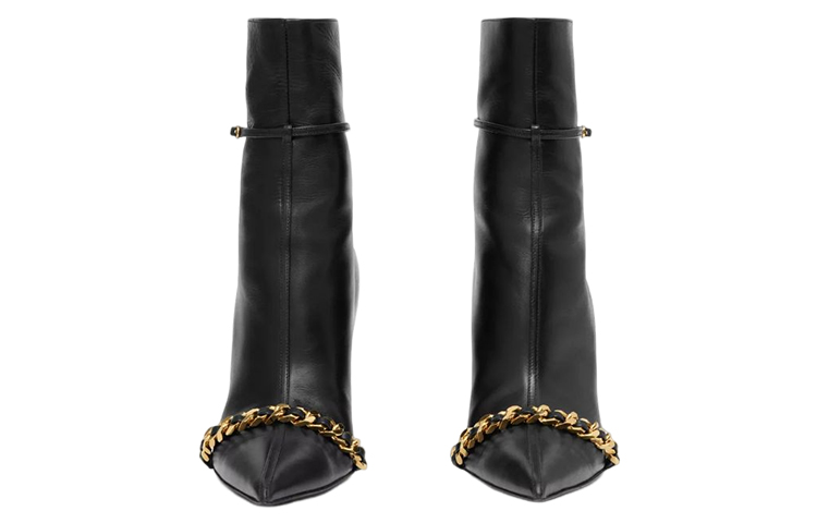 (W) Burberry Leather Chain Detail Boot 'Black' 圖 3