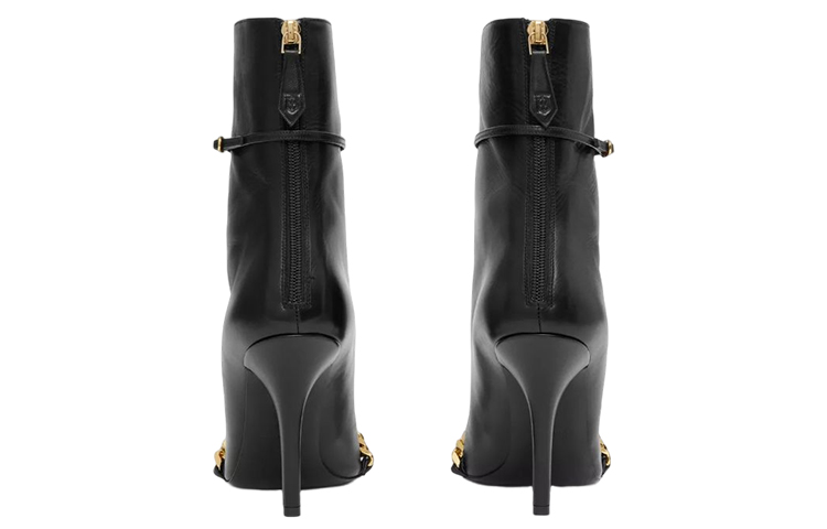 (W) Burberry Leather Chain Detail Boot 'Black' 圖 4