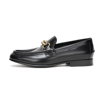 (W) Burberry Leather Chain Link Sneaker 'Black'
