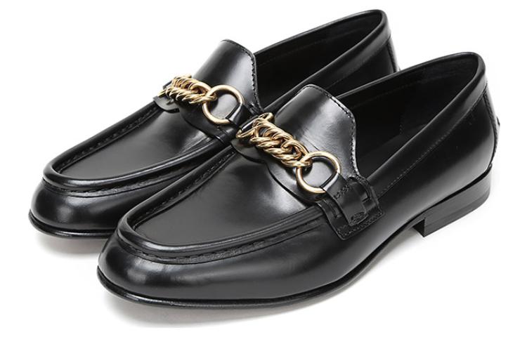 (W) Burberry Leather Chain Link Sneaker 'Black' 圖 3